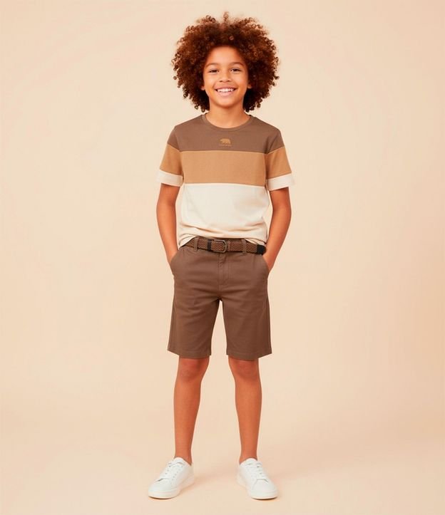 Remera Infantil con Estampa California y Recortes Texturizados - Talle 5 a 14 años