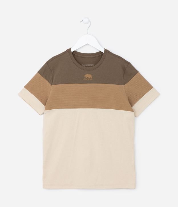 Remera Infantil con Estampa California y Recortes Texturizados - Talle 5 a 14 años 2