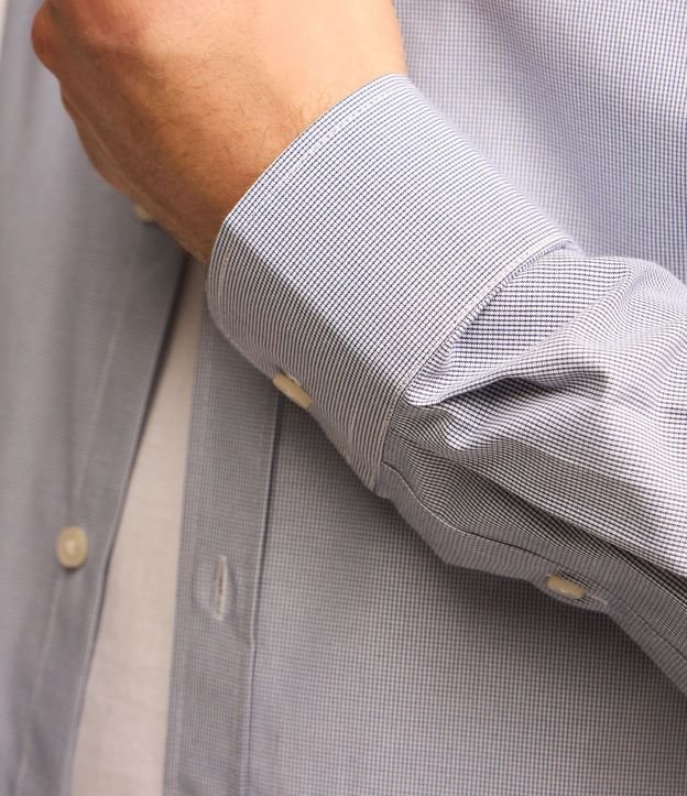 Camisa Social en Tricolina de Cuadros Grid 4