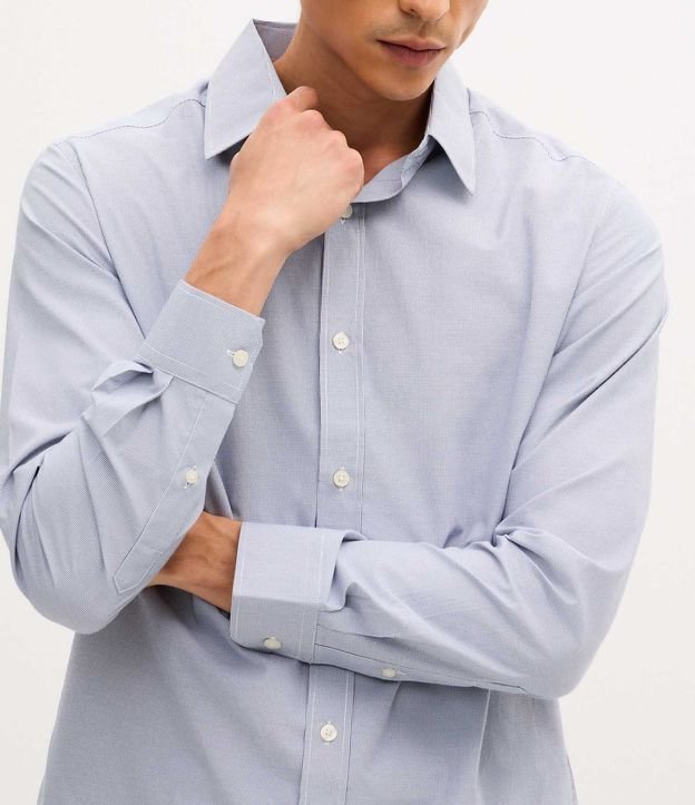 Camisa Social en Tricolina de Cuadros Grid 5