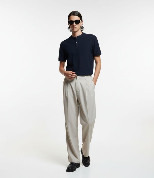 Camisa Polo Slim en Piquet Texturizado con Cuello Polo 4
