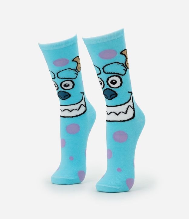 Media Caña Larga en Algodón Estampa Sulley Monsters Inc 1
