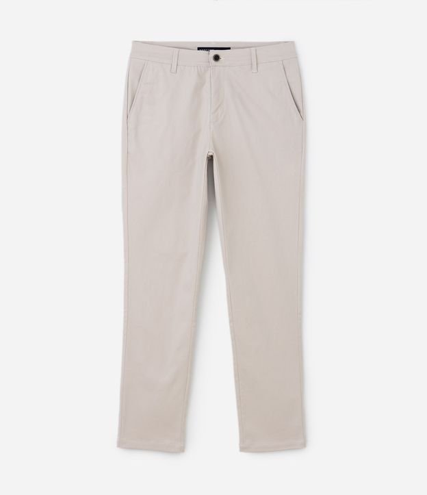 Pantalón Slim en Sarga Sastrería con Bolsillos 7