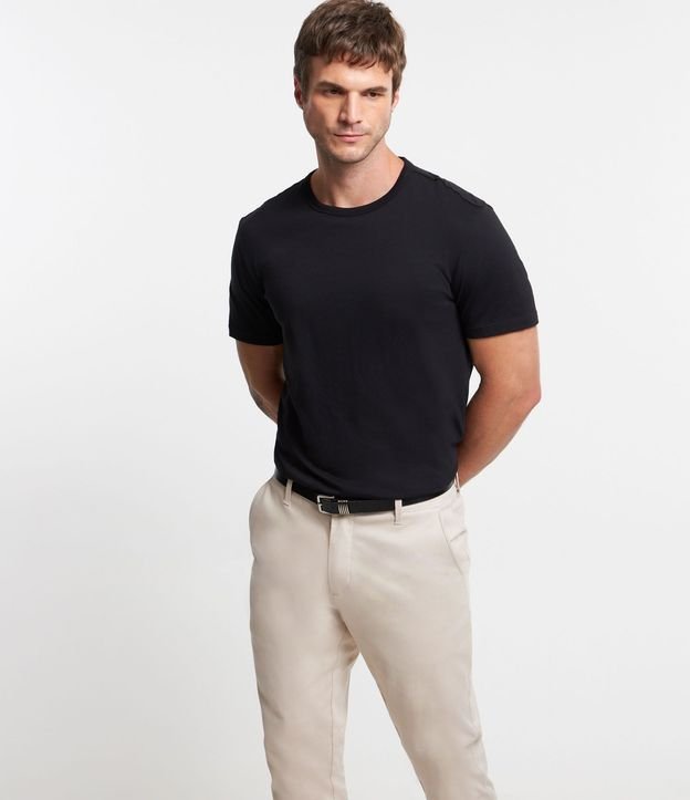 Pantalón Slim en Sarga Sastrería con Bolsillos 3