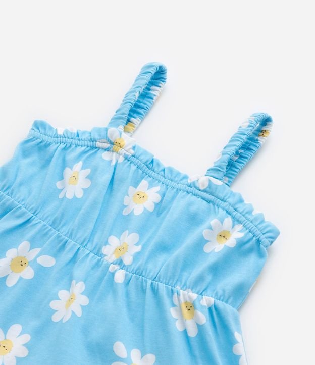 Vestido Infantil con Estampa de Margaritas y Volado - Talle 1 a 5 años 5