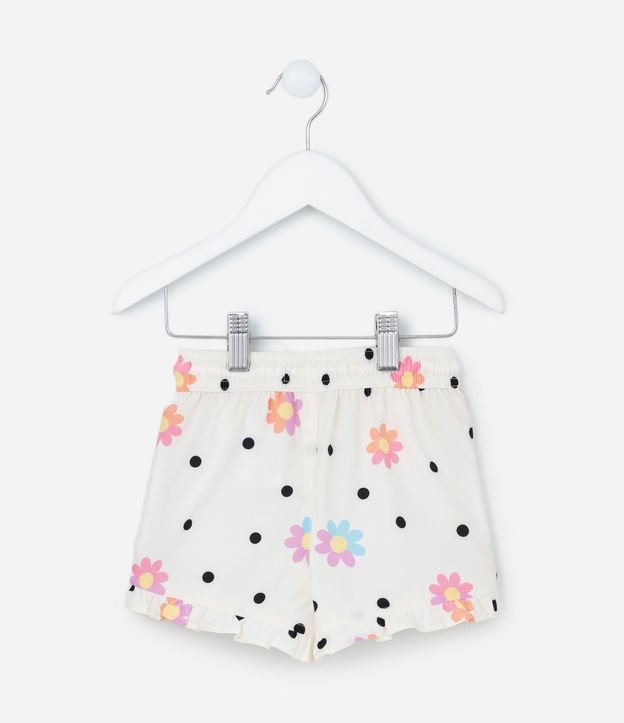 Short Infantil con Volado y Estampa de Flores - Talle 1 a 5 años 3