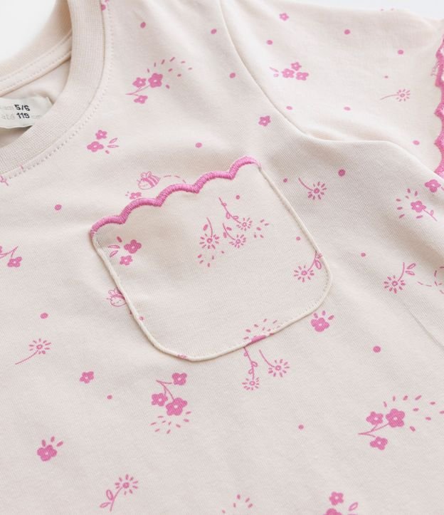 Blusa Infantil con Bolsillo y Estampa Floral - Talle 1 a 5 años 5