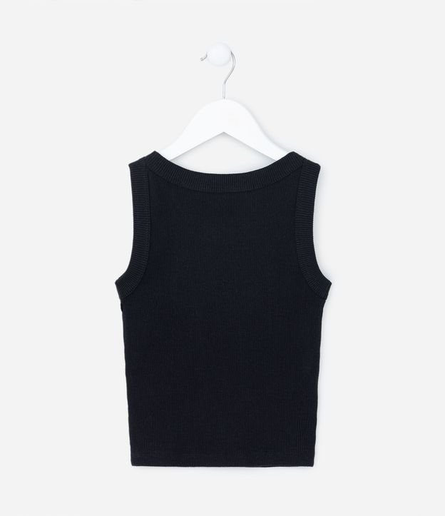Musculosa Cropped Infantil en Rib - Talle 5 a 14 años 3