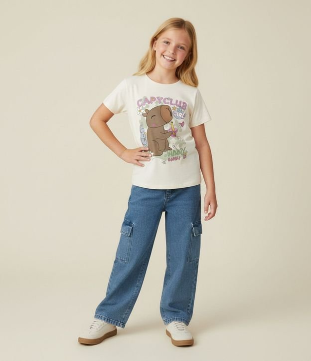 Remera Infantil con Estampado de Carpincho - Talle 5 a 14 años