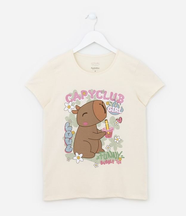 Remera Infantil con Estampado de Carpincho - Talle 5 a 14 años 2