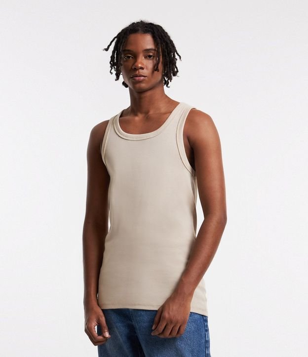 Musculosa Regular Básica en Rib de Algodón 2