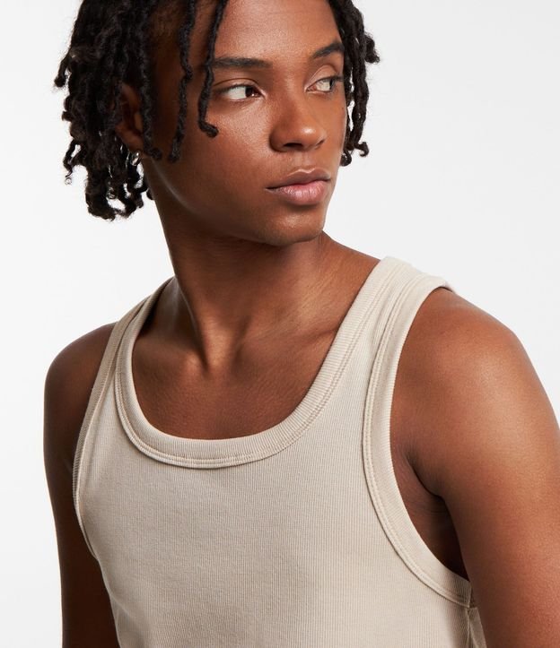 Musculosa Regular Básica en Rib de Algodón 6