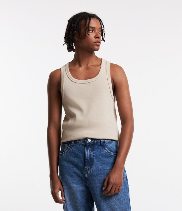 Musculosa Regular Básica en Rib de Algodón 7