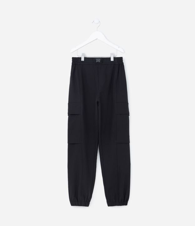 Pantalón Infantil en Microfibra con Bolsillos Cargos - Talle 5 a 14 años 1