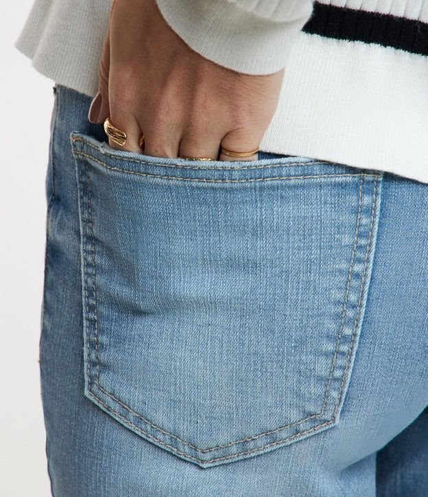Pantalón Recto Cropped en Jeans 6