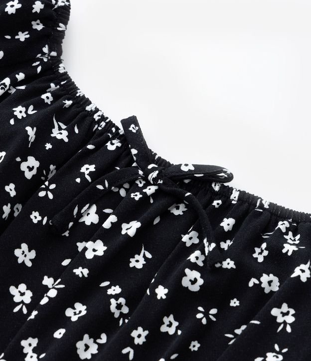 Vestido Infantil en Viscosa con Estampa Floral - Talle 5 a 14 años 4