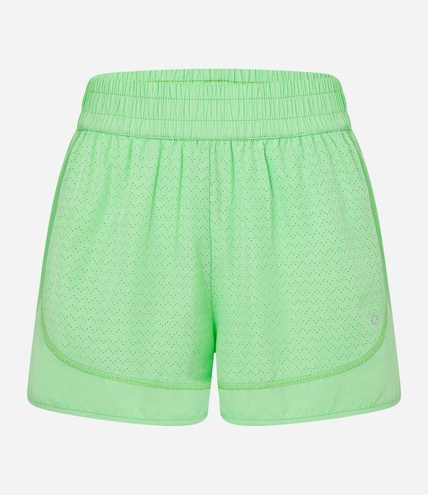 Bermuda Runner Deportiva en Microfibra Ligera con Textura de Agueros