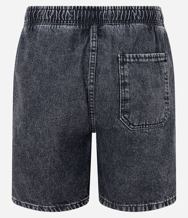 Bermuda Jeans con Cintura Elástica Bolsillos y Tag Aplicado 7