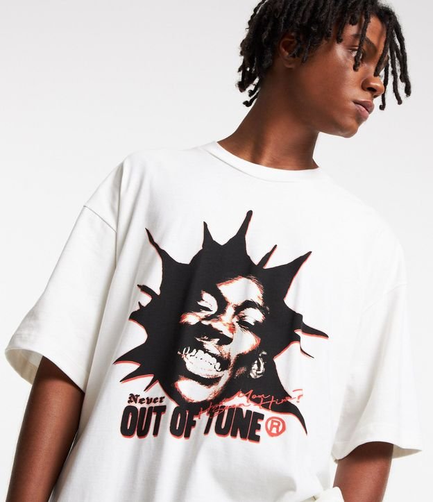 Remera Oversized en Algodón con Estampado Out Of Tune 5