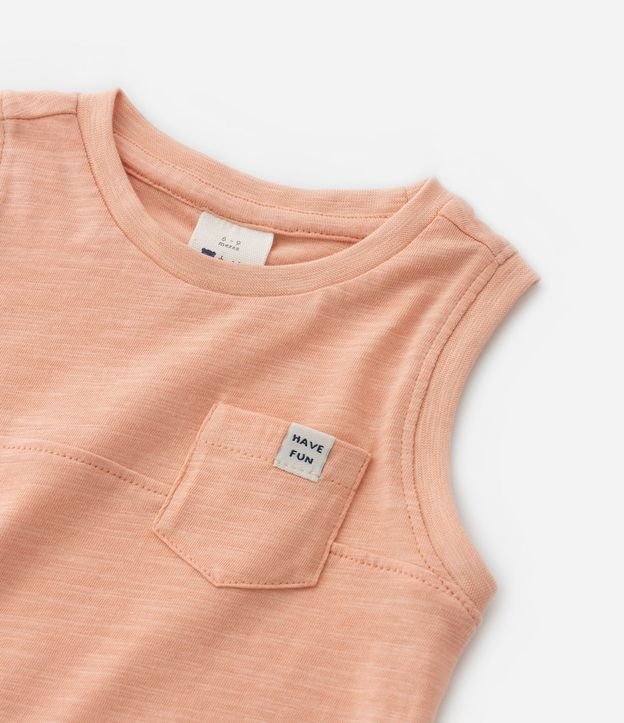 Musculosa Infantil en Algodón con Pequeño Bolsillo - Talle 0 a 18 meses 5