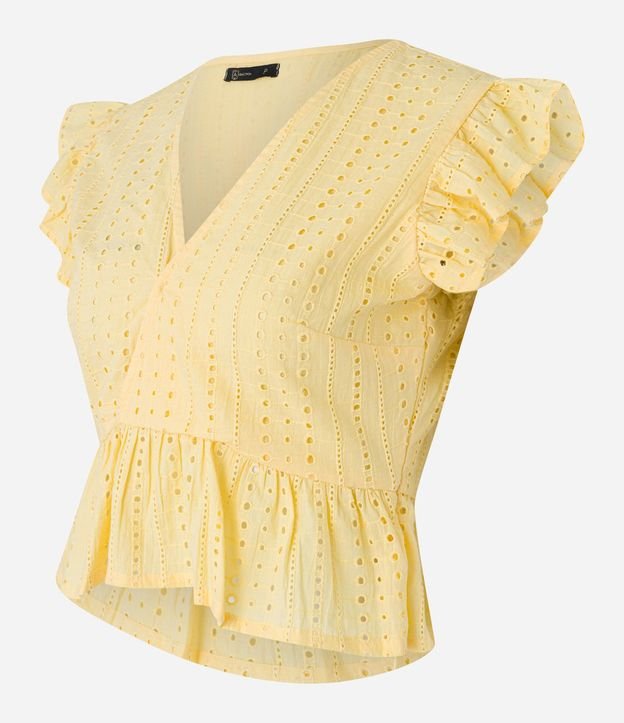 Blusa sin Manga en Laise con Volado en la Sisa 5