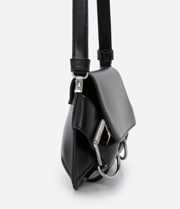 Cartera Baguette Pequeña con Detalles de Hebillas 3