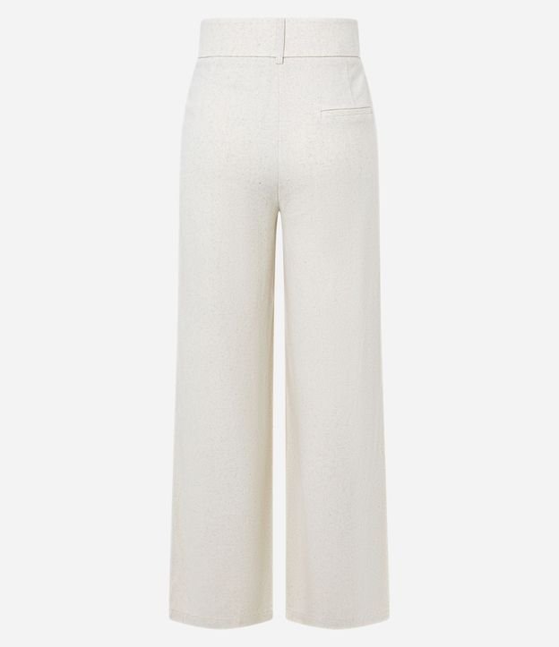 Pantalón Wide Leg en Viscolino con Tiro Alto y Pliegues 7