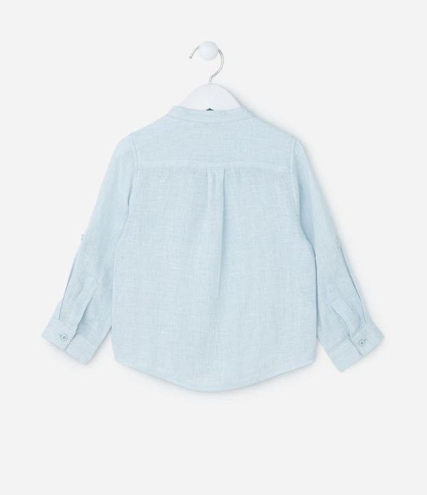 Camisa Infantil en Lino con Cuello Padre y Bolsillo -Talle 1 a 4 años 2