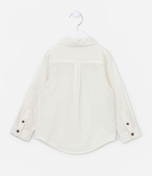Camisa Infantil Lino con Bolsillo y Botones - Talle 1 a 4 años 4