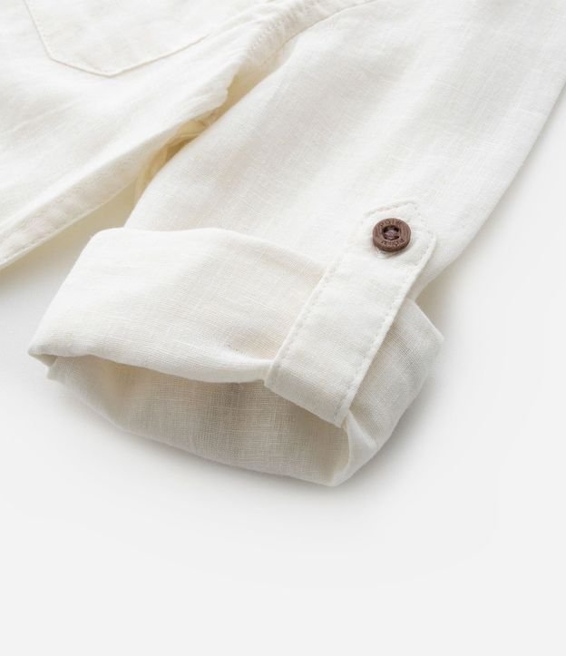 Camisa Infantil Lino con Bolsillo y Botones - Talle 1 a 4 años 8