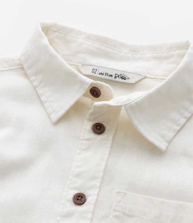 Camisa Infantil Lino con Bolsillo y Botones - Talle 1 a 4 años 12