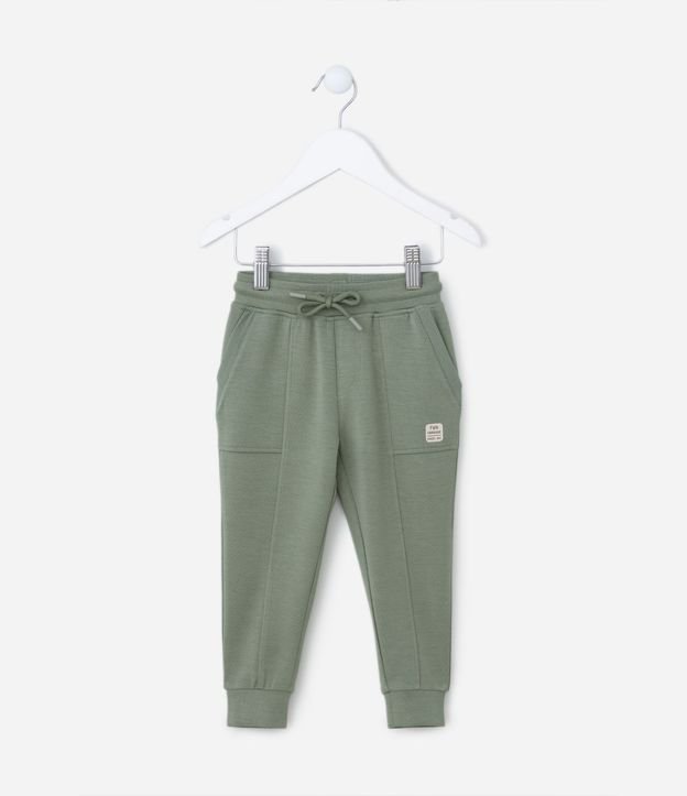 Pantalón Infantil en Modal con Recortes y Bolsillos - Talle 1 a 6 años