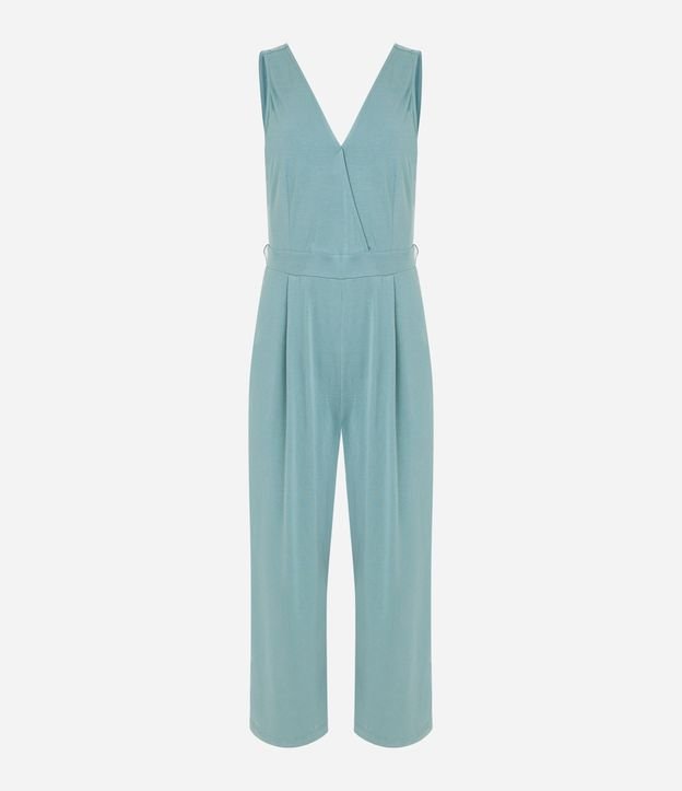Mono Pantalona en Viscosa con Escote Traspasado 6