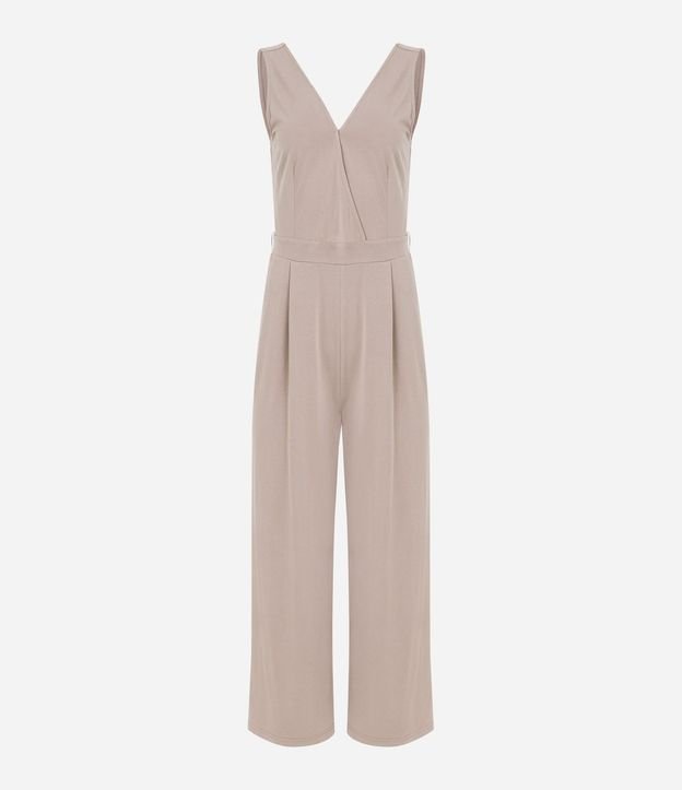 Mono Pantalona en Viscosa con Escote Traspasado 5