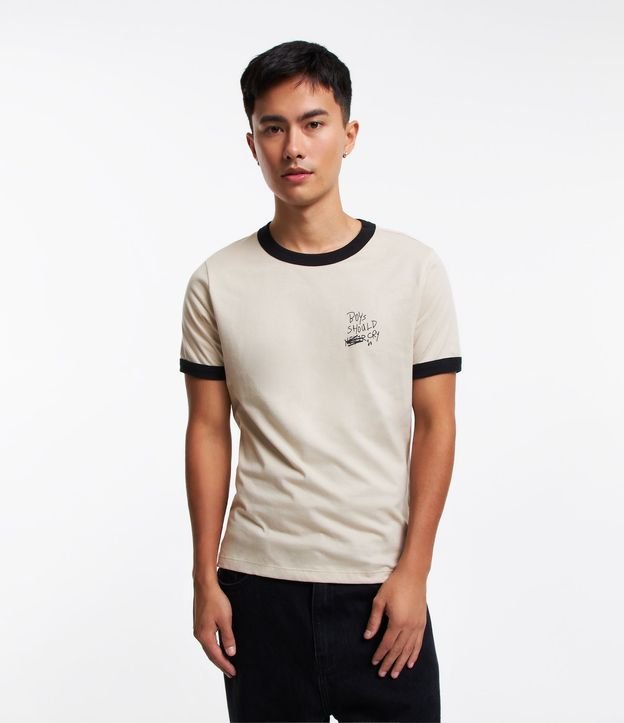 Remera Baby Tee en Algodón y Estampa Boys Should Cry