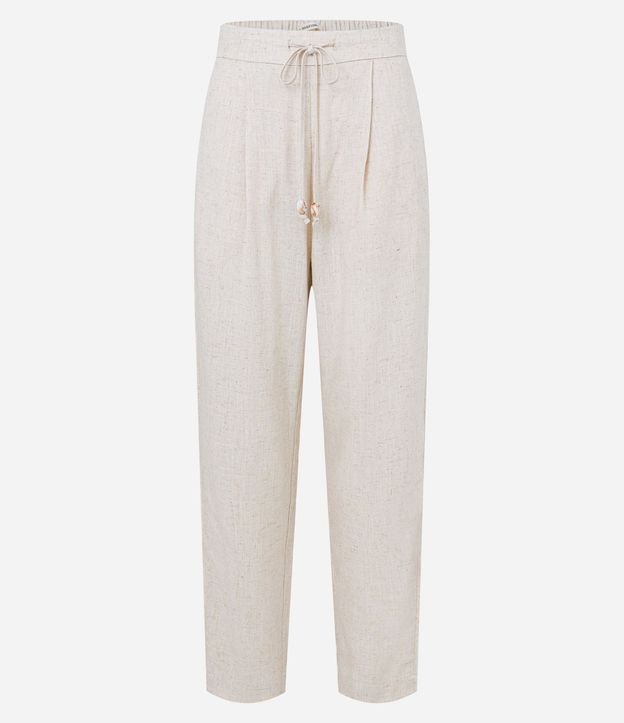 Pantalón Fluído en Viscolino con Cintura Elástica y Lazo 6