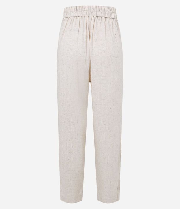 Pantalón Fluído en Viscolino con Cintura Elástica y Lazo 8