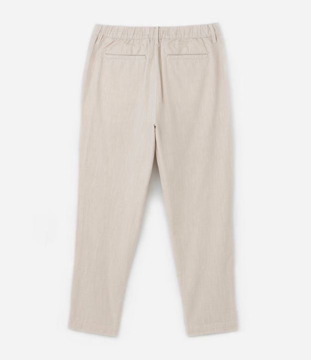Pantalón Relaxed en Oxford de Algodón con Lazo en la Cintura 5