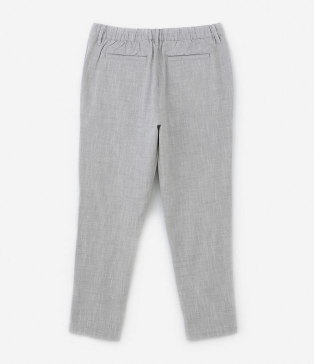 Pantalón Relaxed en Oxford de Algodón con Lazo en la Cintura 7