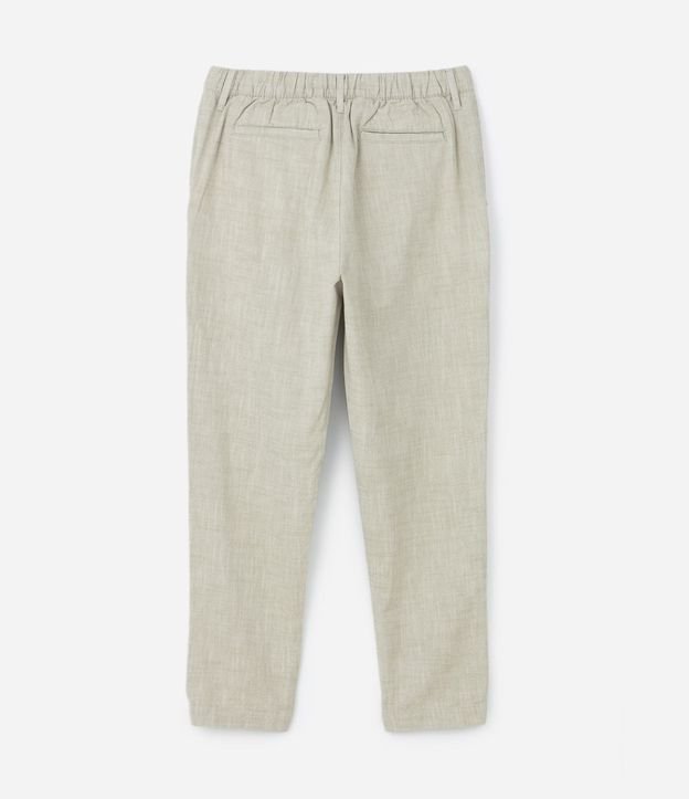 Pantalón Relaxed en Oxford de Algodón con Lazo en la Cintura 8
