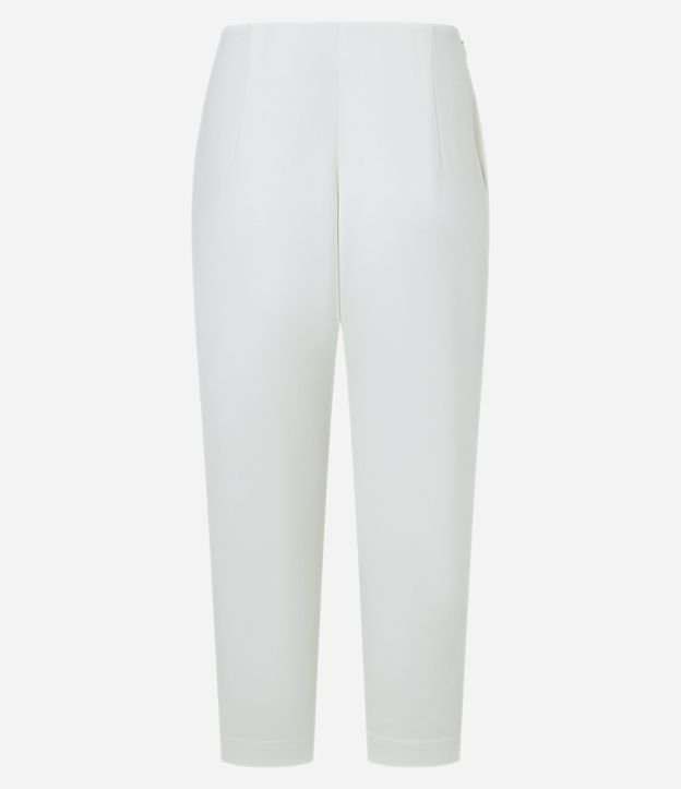 Pantalón Capri en Crepé con Cinturón Fino de Hebilla Defirenciada 6