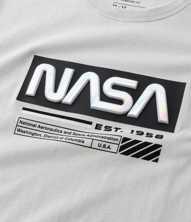 Remera Infantil con Estampa en Relieve Holográfico NASA - 5 a 14 6