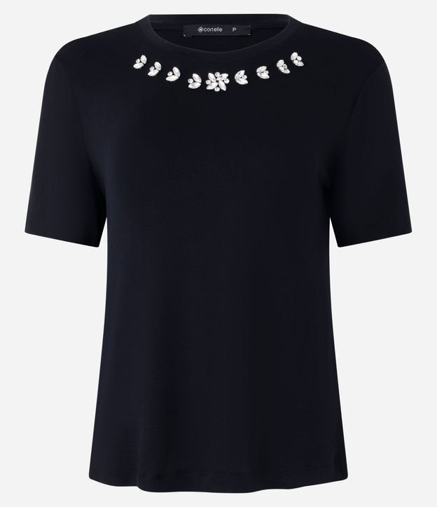 Blusa en Viscosa con Brillo Floral en el Cuello 5