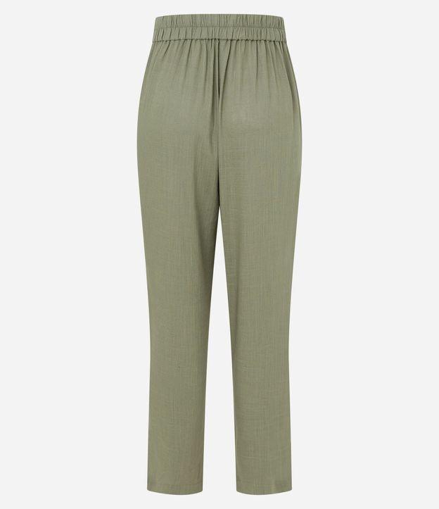 Pantalón Fluído en Viscolino con Cintura Elástica y Lazo 6