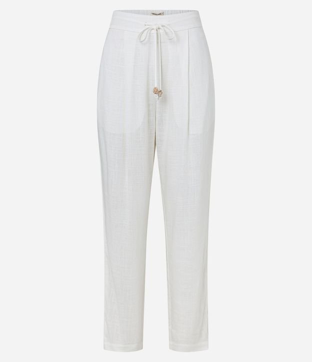 Pantalón Fluído en Viscolino con Cintura Elástica y Lazo 6