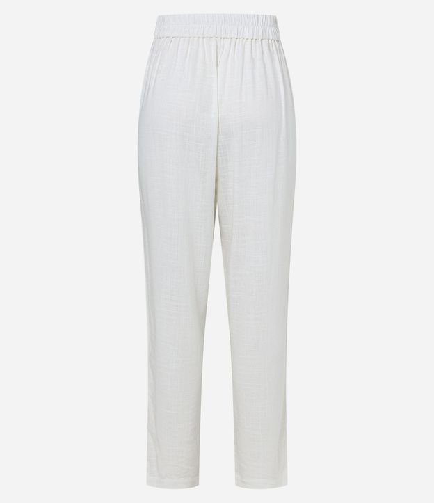 Pantalón Fluído en Viscolino con Cintura Elástica y Lazo 7