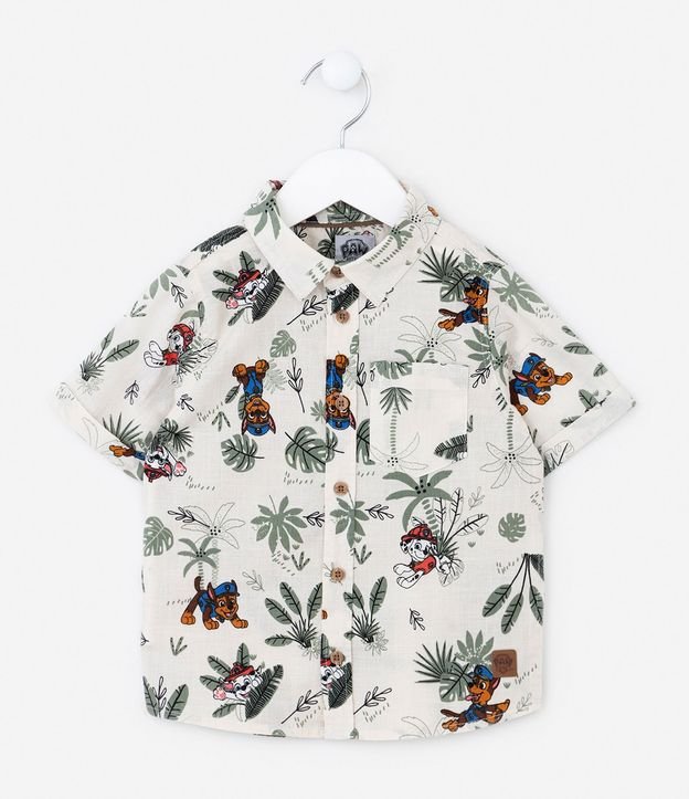 Camisa Infantil en Algodón Estampa Paw Patrol - Talle 1 a 5 años