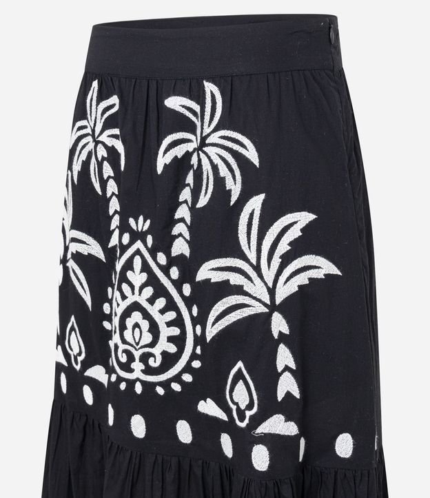 Pollera New Midi en Tricolina con Estampa Arabescos y Palmeras 5