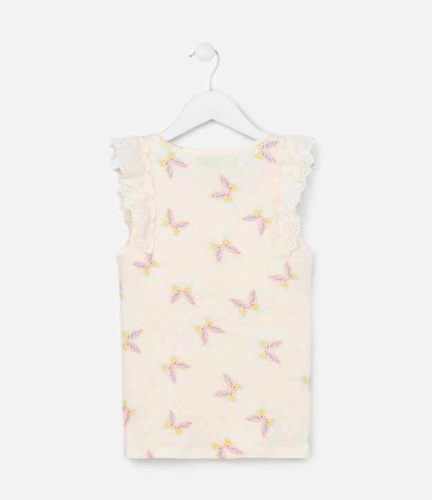 Musculosa Nadador Infantil en Rib con Broderie - Talle 5 a 14 años 2