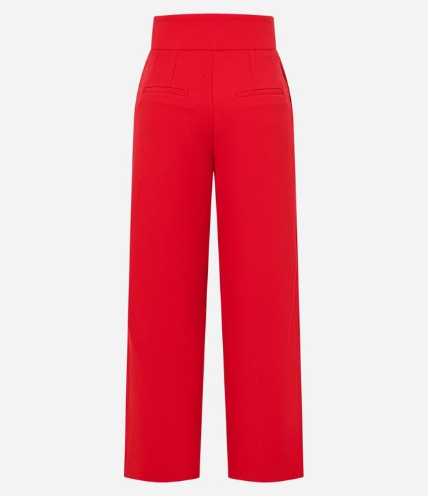 Pantalón Wide Leg Sastrería con Faixas Abotoadas 6